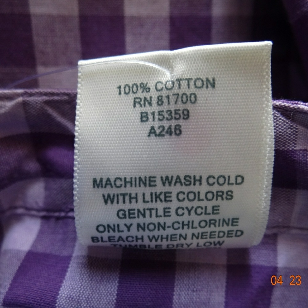 Blair Purple Gingham Button Blouse - Picture 6 of 6